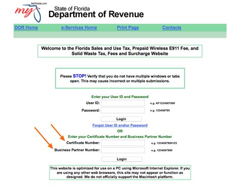 find florida tax id number.